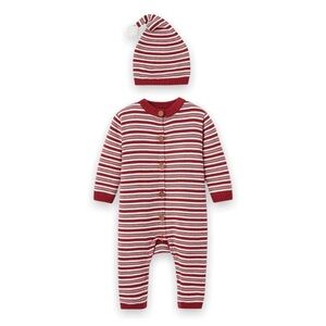 Elegant Baby Christmas Holiday Cotton Knit Romper Jumpsuit 12 Months NWT